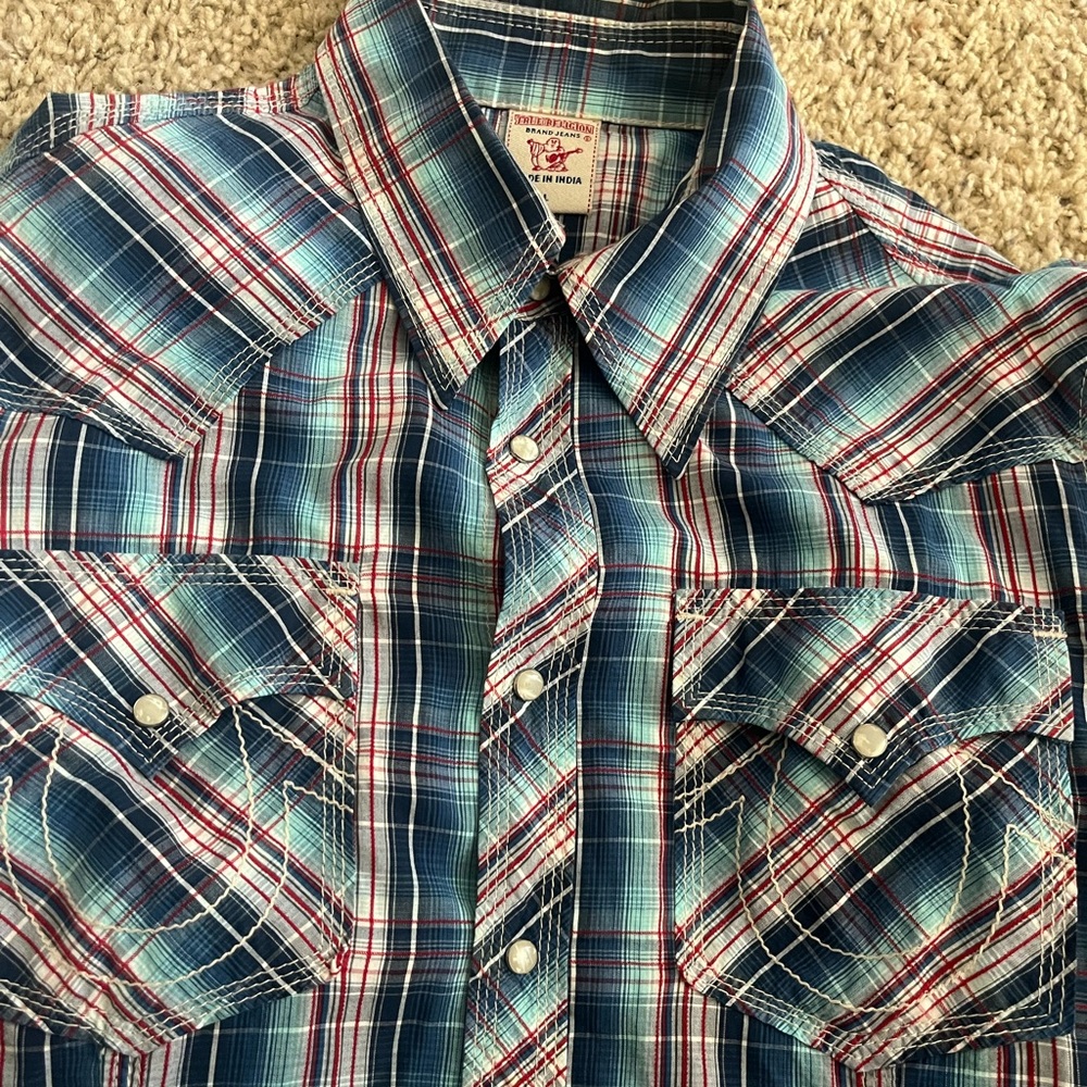 True Religion Men’s Large Long sleeve button up